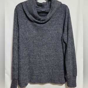 Torrid Charcoal Cowl Neck Sweater/Top Waffle Pattern Size 1. Extremely Soft!!
